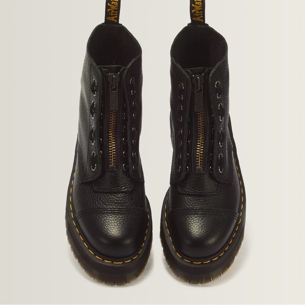 Dr Martens SINCLAIR MILLED NAPPA LEATHER PLATFORM BOOTS